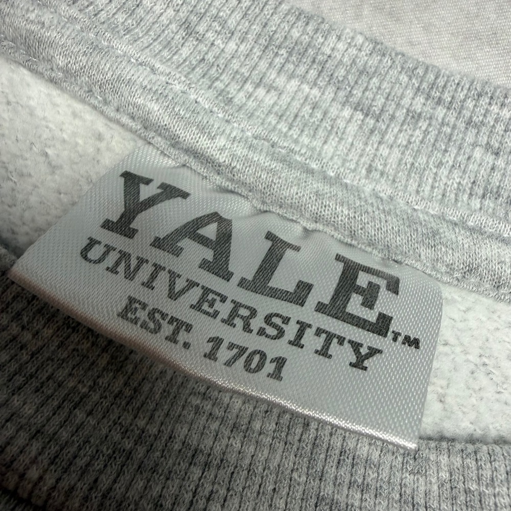 Yale University Bulldog Graphic Crewneck Mens Large Gray Sleeve Print Sweatshirt - Picture 6 of 9